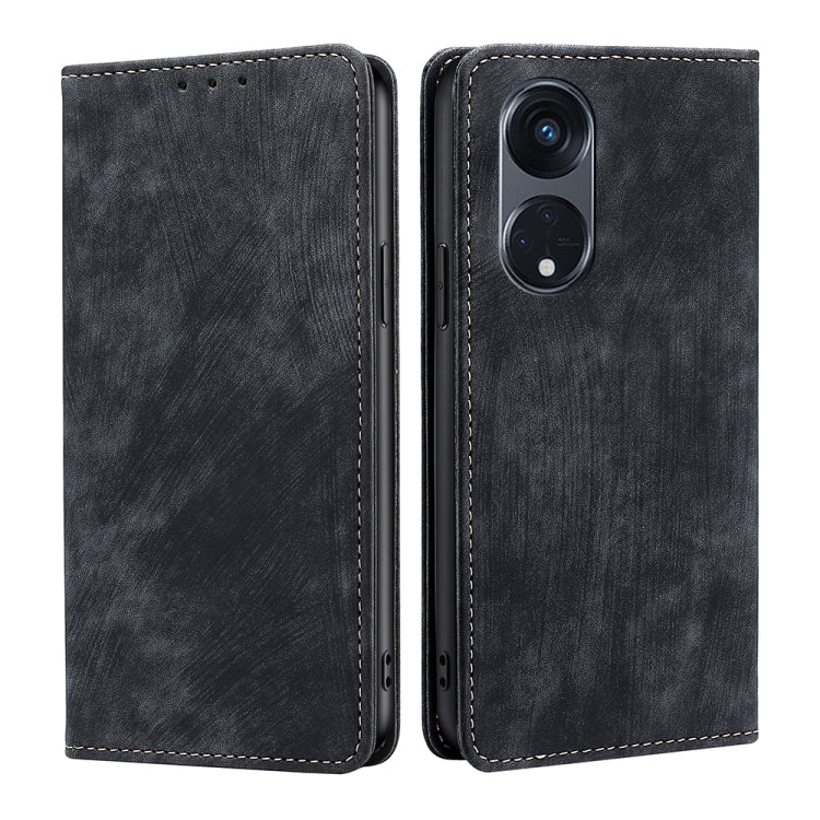 Custodia per telefono in pelle magnetica con spazzola antifurto RFID, For Motorola Moto G53 5G/G13 4G/G23 4G, For Motorola Moto G73 5G, For OPPO Reno8 T 5G/A1 Pro 5G, For Xiaomi Redmi 12C 4G
