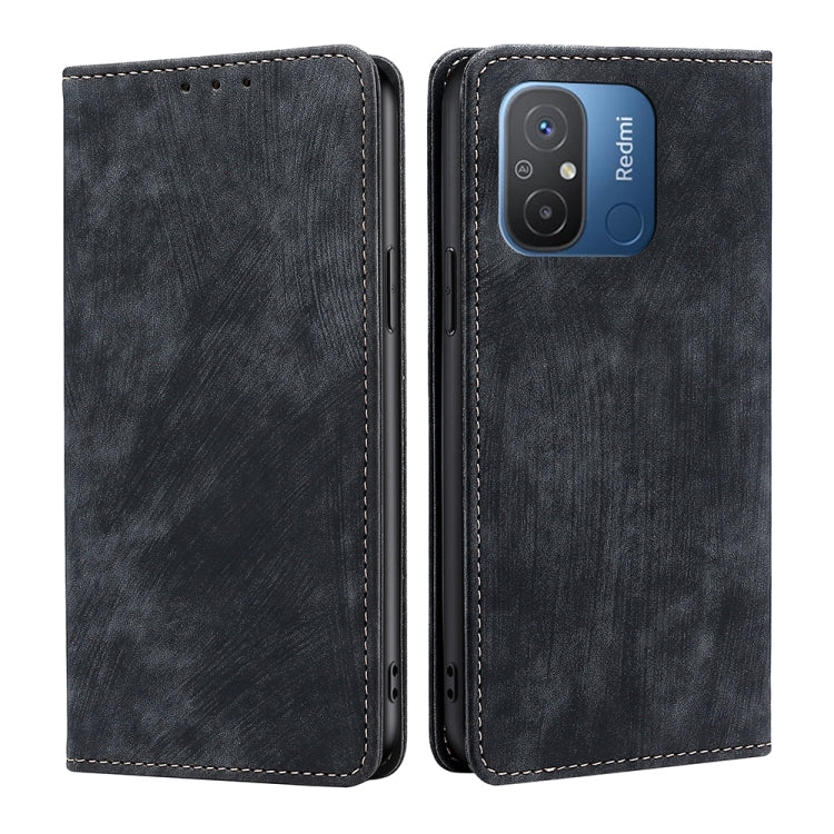 Custodia per telefono in pelle magnetica con spazzola antifurto RFID, For Motorola Moto G53 5G/G13 4G/G23 4G, For Motorola Moto G73 5G, For OPPO Reno8 T 5G/A1 Pro 5G, For Xiaomi Redmi 12C 4G