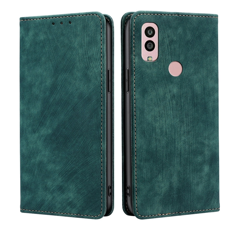 Custodia per telefono in pelle magnetica con spazzola antifurto RFID, For Kyocera Android One S10, For OnePlus Ace 2/11R