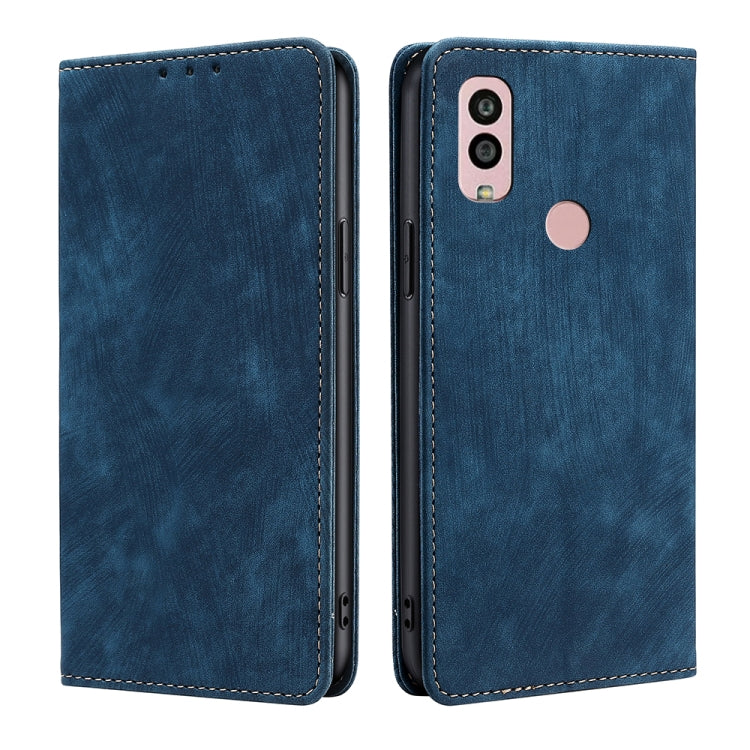 Custodia per telefono in pelle magnetica con spazzola antifurto RFID, For Kyocera Android One S10, For OnePlus Ace 2/11R