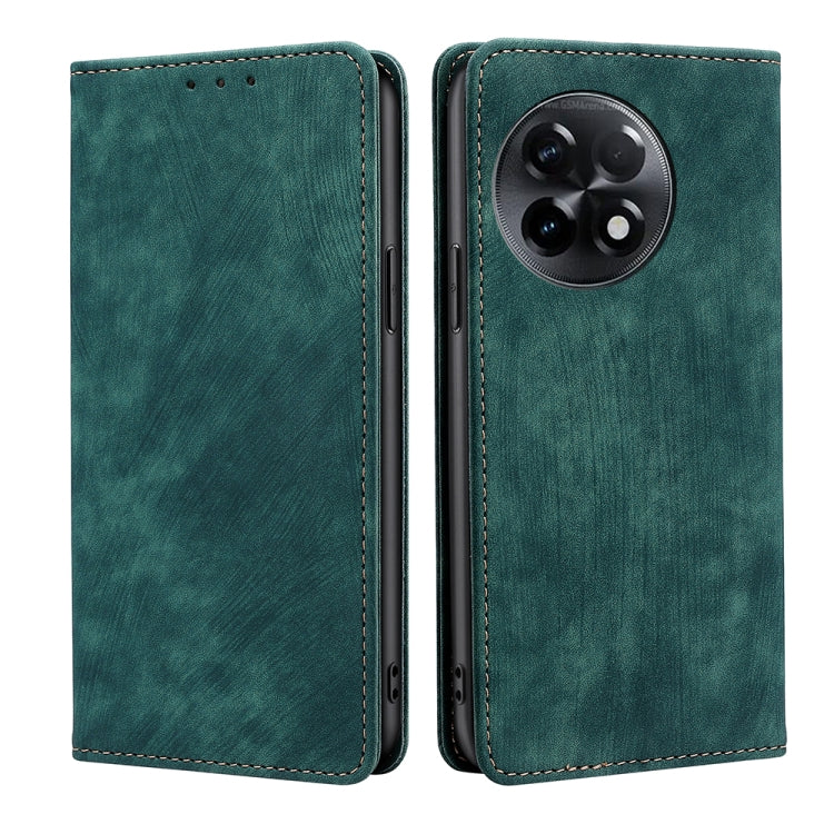 Custodia per telefono in pelle magnetica con spazzola antifurto RFID, For Kyocera Android One S10, For OnePlus Ace 2/11R
