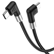 A9 Cavo dati a doppio gomito da USB-C/tipo-C a USB-C/tipo-C da 100 W, 0.5m, 1m, 2m, 3m