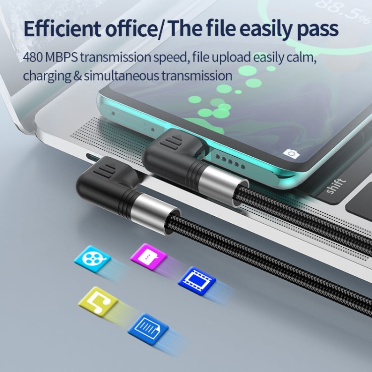 Cavo dati USB-C a doppio gomito 100W per iPhone 15 e 16