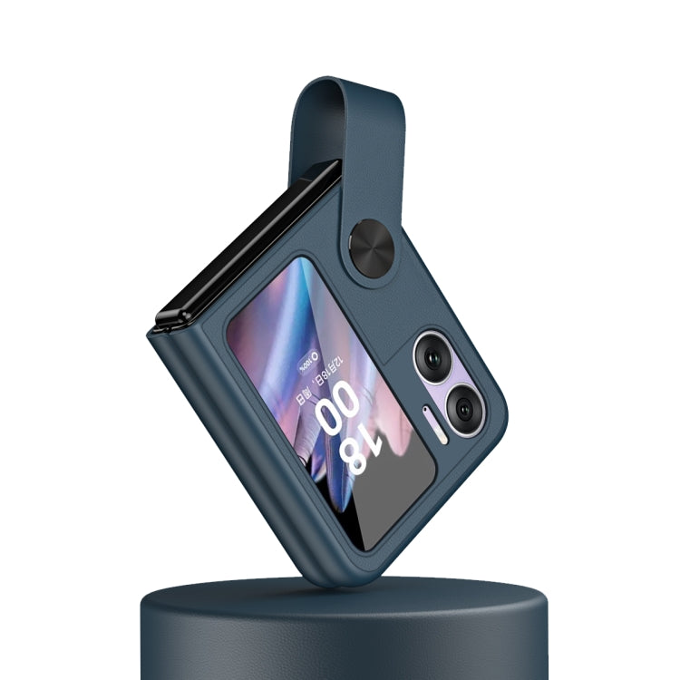Custodia per telefono in pelle con cinturino da polso, For OPPO Find N2 Flip