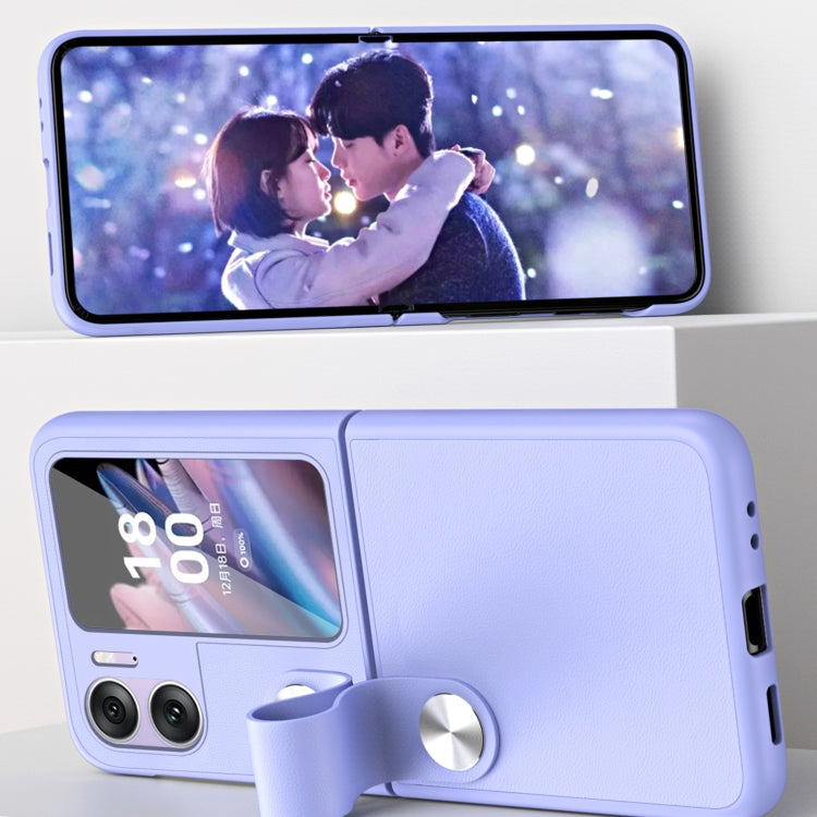 Custodia per telefono in pelle con cinturino da polso, For OPPO Find N2 Flip