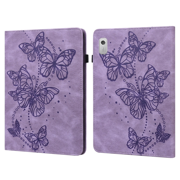 Custodia per tablet in pelle con motivo a farfalla goffrata, For Lenovo Tab M9