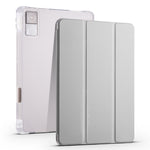 Custodia per tablet Smart Leather in TPU trasparente pieghevole a 3 pieghe con slot per penna, For Xiaomi Redmi Pad 10.61