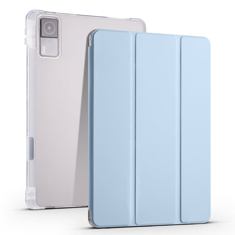 Custodia per tablet Smart Leather in TPU trasparente pieghevole a 3 pieghe con slot per penna, For Xiaomi Redmi Pad 10.61