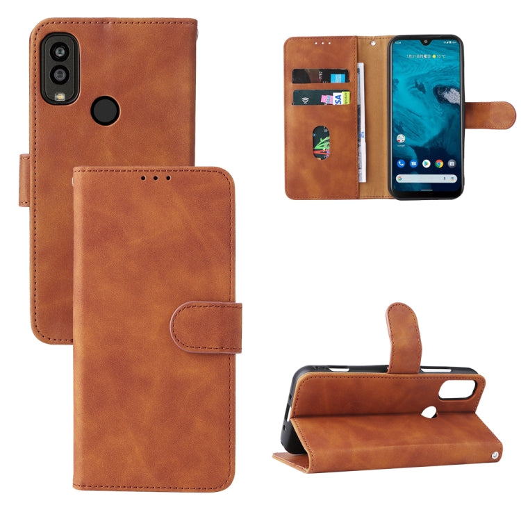 Custodia per telefono in pelle con vibrazione magnetica Skin Feel, For Kyocera Android One S10, For OnePlus 11R 5G / Ace 2 5G