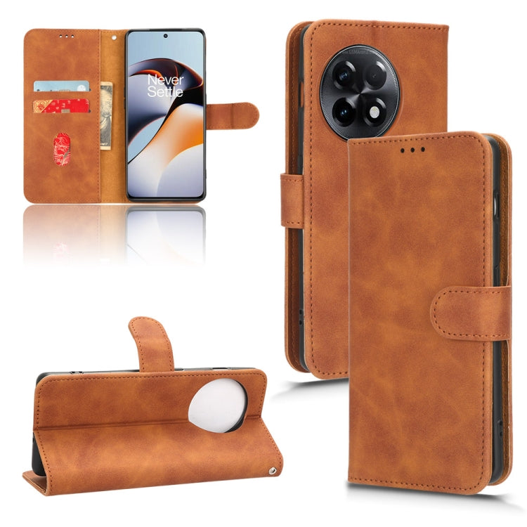 Custodia per telefono in pelle con vibrazione magnetica Skin Feel, For Kyocera Android One S10, For OnePlus 11R 5G / Ace 2 5G