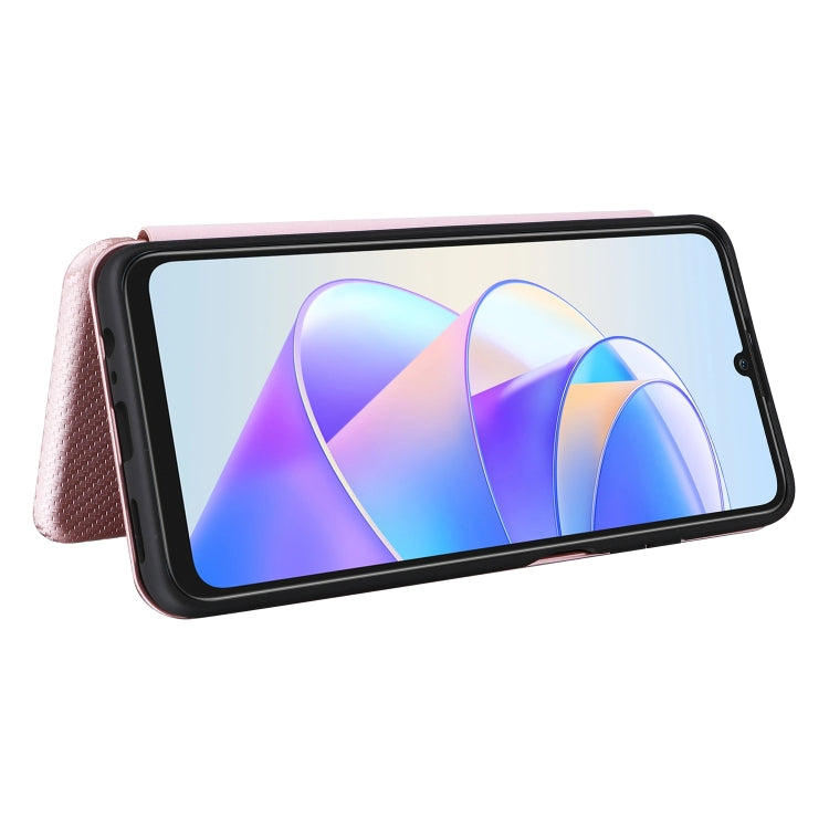 Custodia per telefono in pelle con vibrazione in fibra di carbonio, For Honor X7a, For Honor X8a, For Kyocera Android One S10, For Motorola Moto G73