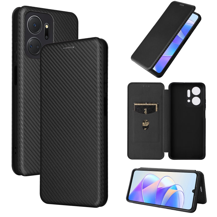 Custodia per telefono in pelle con vibrazione in fibra di carbonio, For Honor X7a, For Honor X8a, For Kyocera Android One S10, For Motorola Moto G73