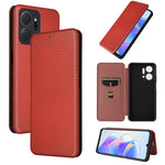 Custodia per telefono in pelle con vibrazione in fibra di carbonio, For Honor X7a, For Honor X8a, For Kyocera Android One S10, For Motorola Moto G73