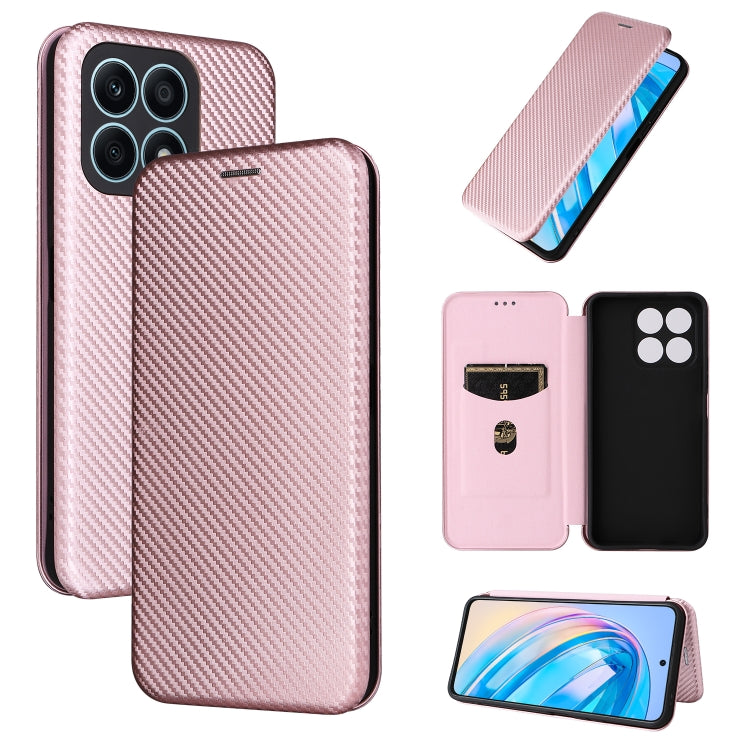 Custodia per telefono in pelle con vibrazione in fibra di carbonio, For Honor X7a, For Honor X8a, For Kyocera Android One S10, For Motorola Moto G73