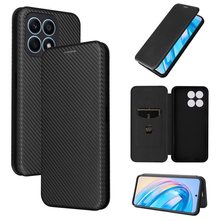 Custodia per telefono in pelle con vibrazione in fibra di carbonio, For Honor X7a, For Honor X8a, For Kyocera Android One S10, For Motorola Moto G73