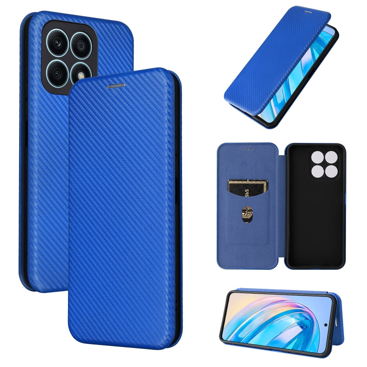 Custodia per telefono in pelle con vibrazione in fibra di carbonio, For Honor X7a, For Honor X8a, For Kyocera Android One S10, For Motorola Moto G73