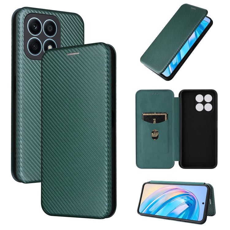 Custodia per telefono in pelle con vibrazione in fibra di carbonio, For Honor X7a, For Honor X8a, For Kyocera Android One S10, For Motorola Moto G73