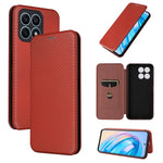 Custodia per telefono in pelle con vibrazione in fibra di carbonio, For Honor X7a, For Honor X8a, For Kyocera Android One S10, For Motorola Moto G73