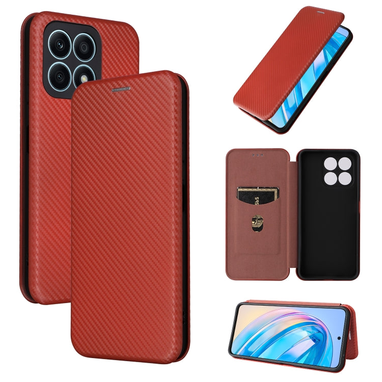 Custodia per telefono in pelle con vibrazione in fibra di carbonio, For Honor X7a, For Honor X8a, For Kyocera Android One S10, For Motorola Moto G73