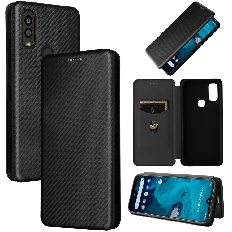 Custodia per telefono in pelle con vibrazione in fibra di carbonio, For Honor X7a, For Honor X8a, For Kyocera Android One S10, For Motorola Moto G73