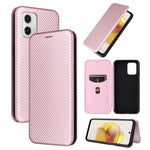 Custodia per telefono in pelle con vibrazione in fibra di carbonio, For Honor X7a, For Honor X8a, For Kyocera Android One S10, For Motorola Moto G73