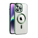 Custodia per telefono MagSafe in TPU con placcatura in tessuto CD con pellicola per lenti, For iPhone 14, For iPhone 14 Plus, For iPhone 14 Pro