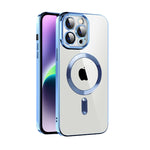 Custodia per telefono MagSafe in TPU con placcatura in tessuto CD con pellicola per lenti, For iPhone 14, For iPhone 14 Plus, For iPhone 14 Pro