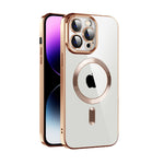Custodia per telefono MagSafe in TPU con placcatura in tessuto CD con pellicola per lenti, For iPhone 14 Pro Max, For iPhone 13, For iPhone 13 Pro