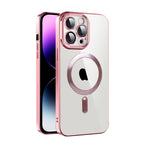 Custodia per telefono MagSafe in TPU con placcatura in tessuto CD con pellicola per lenti, For iPhone 14 Pro Max, For iPhone 13, For iPhone 13 Pro