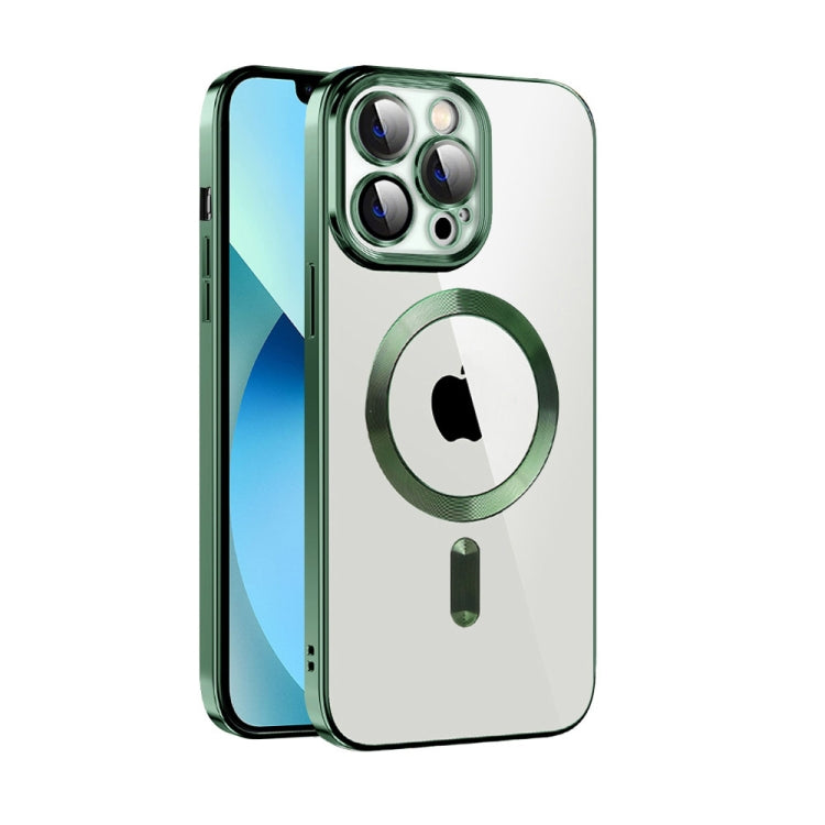 Custodia per telefono MagSafe in TPU con placcatura in tessuto CD con pellicola per lenti, For iPhone 14 Pro Max, For iPhone 13, For iPhone 13 Pro