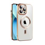 Custodia per telefono MagSafe in TPU con placcatura in tessuto CD con pellicola per lenti, For iPhone 14 Pro Max, For iPhone 13, For iPhone 13 Pro