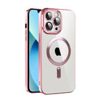 Custodia per telefono MagSafe in TPU con placcatura in tessuto CD con pellicola per lenti, For iPhone 14 Pro Max, For iPhone 13, For iPhone 13 Pro