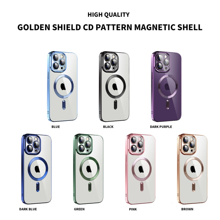 Custodia per telefono MagSafe in TPU con placcatura in tessuto CD con pellicola per lenti, For iPhone 13 Pro Max, For iPhone 12, For iPhone 12 Pro