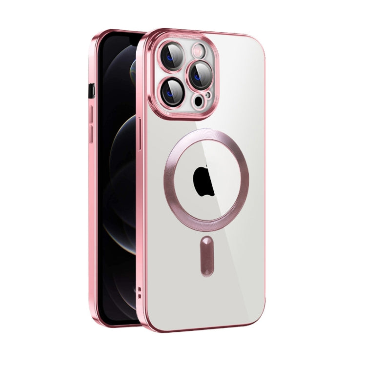 Custodia per telefono MagSafe in TPU con placcatura in tessuto CD con pellicola per lenti, For iPhone 13 Pro Max, For iPhone 12, For iPhone 12 Pro