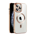 Custodia per telefono MagSafe in TPU con placcatura in tessuto CD con pellicola per lenti, For iPhone 12 Pro Max, For iPhone 11, For iPhone 11 Pro Max