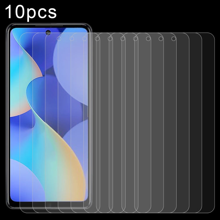 Pellicola in vetro temperato 10 pezzi 0,26 mm 9H 2,5D, For Huawei nova 10 Youth (10 PCS), For OnePlus Ace 2V(10 PCS), For Honor Magic5 Ultimate(10 PCS), For Ulefone Power Armor 19T(10 PCS), For ZTE nubia Z50 Ultra(10 PCS), For Tecno Spark 10 Pro(10 PCS)