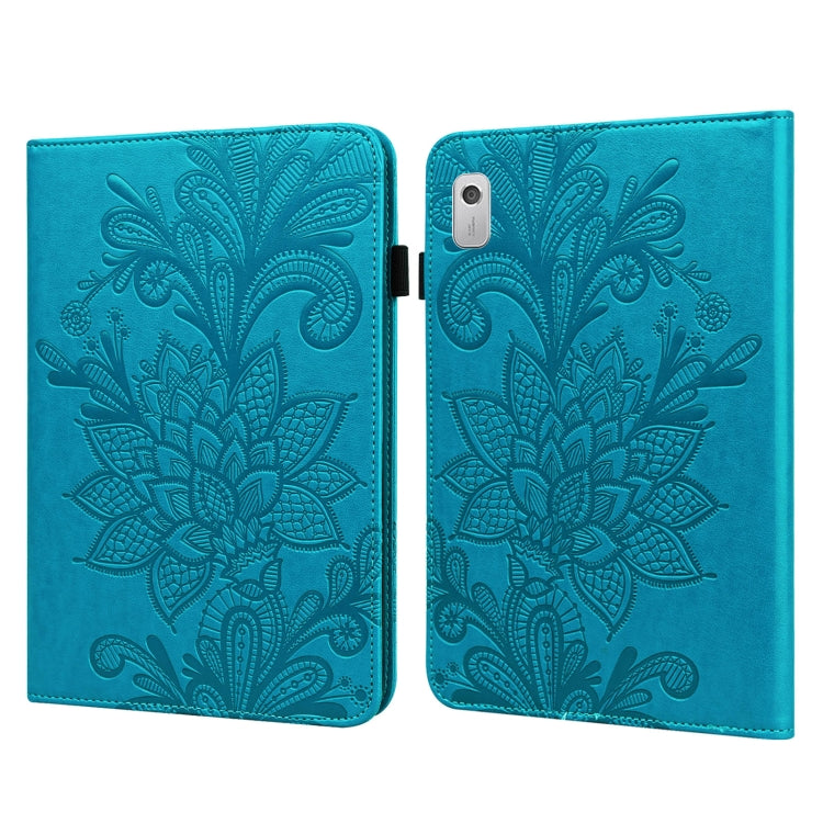 Custodia per tablet in pelle con motivo a fiore in pizzo, For Lenovo Tab M9