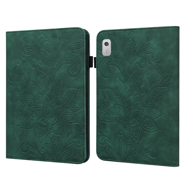 Custodia per tablet in pelle con motivo a fiore in pizzo, For Lenovo Tab M9