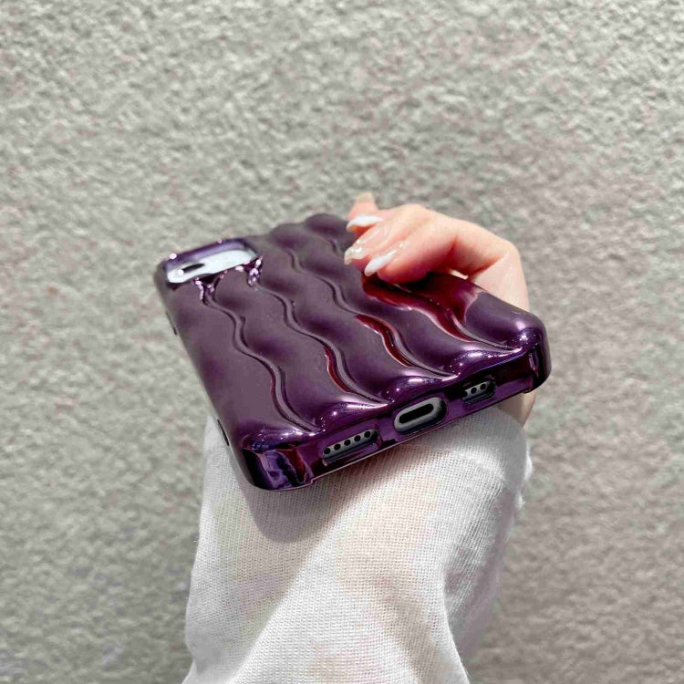Cassa del telefono di struttura dell'onda di acqua di placcatura 3D, For iPhone 14 Pro Max, For iPhone 14 Pro, For iPhone 14, For iPhone 14 Plus, For iPhone 13 Pro Max, For iPhone 13 Pro