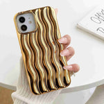 Cassa del telefono di struttura dell'onda di acqua di placcatura 3D, For iPhone 14 Pro Max, For iPhone 14 Pro, For iPhone 14, For iPhone 14 Plus, For iPhone 13 Pro Max, For iPhone 13 Pro