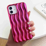Cassa del telefono di struttura dell'onda di acqua di placcatura 3D, For iPhone 13, For iPhone 12 Pro Max, For iPhone 12 / 12 Pro, For iPhone 11 Pro Max, For iPhone 11