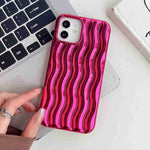 Cassa del telefono di struttura dell'onda di acqua di placcatura 3D, For iPhone 13, For iPhone 12 Pro Max, For iPhone 12 / 12 Pro, For iPhone 11 Pro Max, For iPhone 11