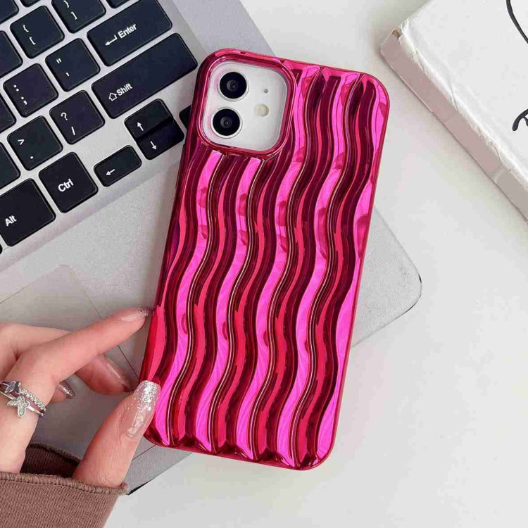 Cassa del telefono di struttura dell'onda di acqua di placcatura 3D, For iPhone 13, For iPhone 12 Pro Max, For iPhone 12 / 12 Pro, For iPhone 11 Pro Max, For iPhone 11
