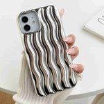 Cassa del telefono di struttura dell'onda di acqua di placcatura 3D, For iPhone 13, For iPhone 12 Pro Max, For iPhone 12 / 12 Pro, For iPhone 11 Pro Max, For iPhone 11