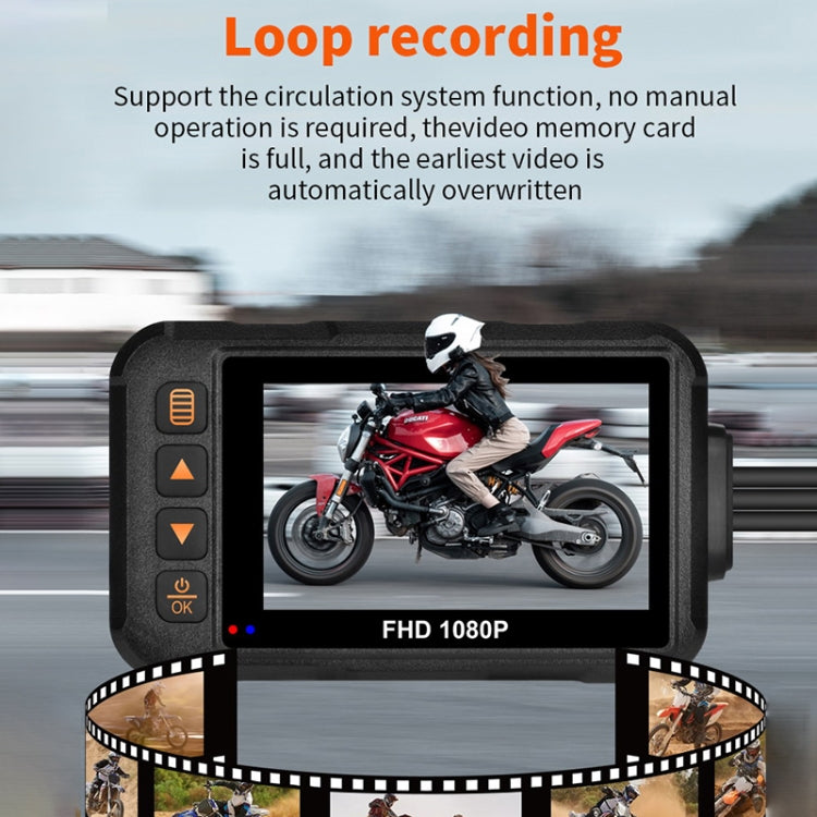 DVR per motocicletta HD impermeabile SE60 da 3,0 pollici 1080P, supporto scheda TF/video ciclismo/monitoraggio parcheggio, SE60
