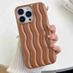 Cassa del telefono di struttura dell'onda di acqua di verniciatura 3D, For iPhone 14 Pro Max, For iPhone 14 Pro, For iPhone 14, For iPhone 14 Plus
