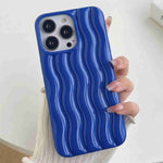 Cassa del telefono di struttura dell'onda di acqua di verniciatura 3D, For iPhone 14 Pro Max, For iPhone 14 Pro, For iPhone 14, For iPhone 14 Plus