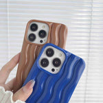 Cassa del telefono di struttura dell'onda di acqua di verniciatura 3D, For iPhone 13 Pro Max, For iPhone 13 Pro, For iPhone 13, For iPhone 12 Pro Max