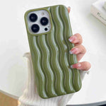 Cassa del telefono di struttura dell'onda di acqua di verniciatura 3D, For iPhone 13 Pro Max, For iPhone 13 Pro, For iPhone 13, For iPhone 12 Pro Max