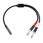 Cavo audio stereo 3,5 mm femmina a 6,35 mm maschio 30 cm